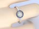Bague 54 Bague en or blanc avec diamants et saphirs 58 Facettes 2314