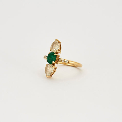 Bague 53.5 Bague Marquise diamants émeraude 58 Facettes LP722/10