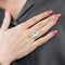 Bague 47 Bague or blanc, aigue marine et diamants 58 Facettes GU176