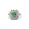 Bague 62 Bague - Or blanc, diamants et émeraude 58 Facettes 250176R