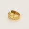 Bague 53,5 Bague en or jaune à motif croisée 58 Facettes AUX1333