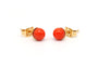 Boucles d'oreilles Boucles d'oreilles Art Déco en or jaune serties de corail 58 Facettes B540