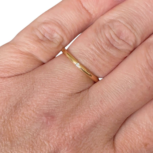 Bague 53 Bague or jaune, diamant 58 Facettes