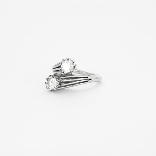 Bague 53 Bague or gris toi et moi diamants 58 Facettes 23/373