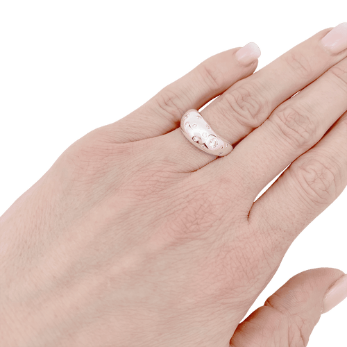 50 Bague Fred "Mouvementée" or blanc, diamants. 58 Facettes 34238