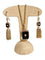Boucles d'oreilles Demie Parure Napoléon III or et onyx 58 Facettes