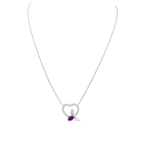 Collier Collier Chaumet, « Attrape-moi si tu m'aimes », or blanc, améthyste, diamants. 58 Facettes 34987