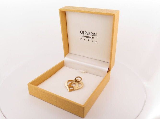 Collier collier O.J. PERRIN pendentif coeur legendes duo duo10-02b or 18k 58 Facettes 266786