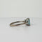 Bague 57 Bague en or blanc 18 carats avec aigue-marine taille émeraude 58 Facettes 2410024