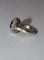 Bague 50 Bague Or Blanc Saphir double entourage Diamants 58 Facettes 577