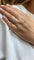 Bague 51 Demi alliance or blanc diamants 58 Facettes