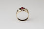 Bague 59 Bague "Trilogie" Or jaune Rubis Diamants 58 Facettes