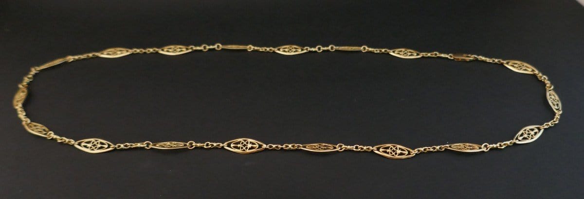 Collier Collier Maille Filigrane en Or Jaune 58 Facettes