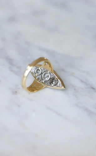 Bague Bague marquise trèfle diamants 58 Facettes