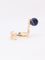 Bague 57 Bague moderniste or jaune sodalite 58 Facettes 1087.16