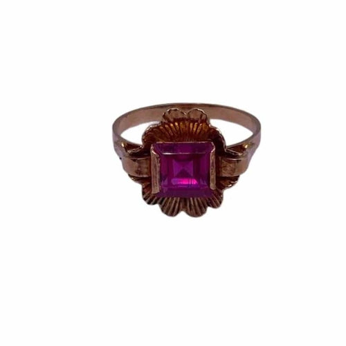 Bague 49 Solitaire Or Jaune Rubis 58 Facettes