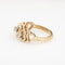 Bague Bague cœur en diamant vintage en or jaune 14 carats, taille 6,75, bijouterie fine 58 Facettes 15433