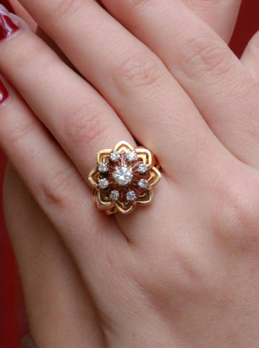 Bague Bague dome vintage diamants 58 Facettes 959
