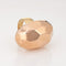 Bague 54 Grande bague cocktail à facettes 14 carats, or jaune rose bicolore 58 Facettes G13896