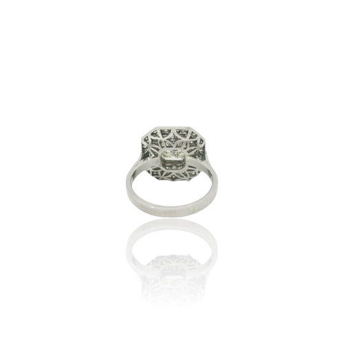 52 Double cluster diamond ring 58 Facettes