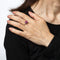 Bague Bague empilable en or blanc 18 carats avec rubis et diamants, taille 6,5, bijoux fins Estate Fine Jewelry 58 Facettes G14017
