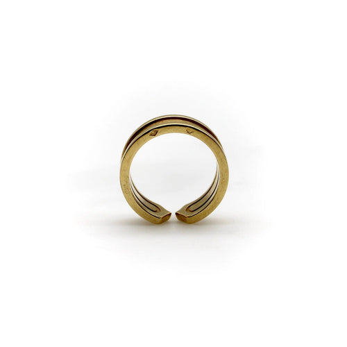 Bague 48 Bague Double C vintage Cartier en or 18 carats vers 2000 58 Facettes