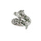 Bague dragon avec émeraudes et diamants