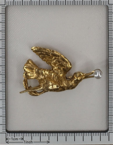 Pendentif Broche-pendentif cigogne victorienne 58 Facettes 24071-0151