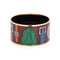 Bracelet Bracelet jonc Hermès en émail et motif ceinture, largeur 3,5 cm, ton or jaune 58 Facettes G13471
