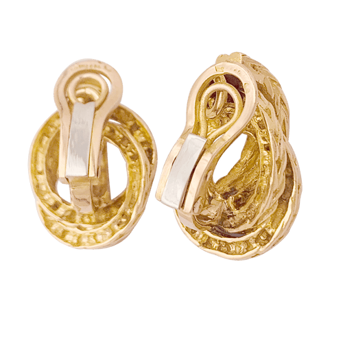 Boucles d'oreilles Boucles d'oreilles Hermès, "Noeuds marins", en or jaune. 58 Facettes 34122