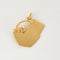 Pendentif AUGIS - Médaille d'Amour or jaune, diamants et rubis de synthèse 58 Facettes NAR0240