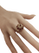 Bague 60 Bague dôme années 1950 en or jaune 18k, saphirs roses et diamants 58 Facettes LP1808