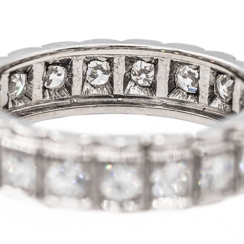 Bague 52 Bague Alliance Or blanc Diamant 58 Facettes 2961026CN