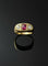 Bague Bague pont avec rubis et diamants, 58 Facettes