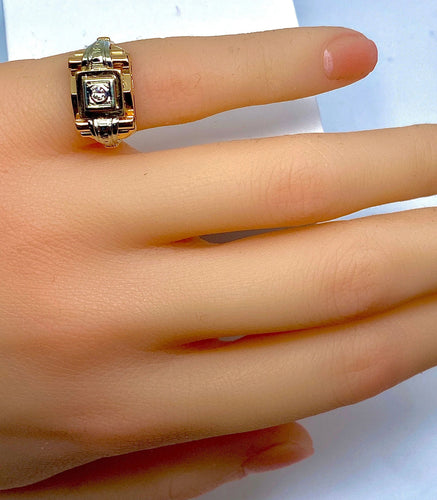 Bague 47 Bague Solitaire diamant vers 1920 58 Facettes AB182