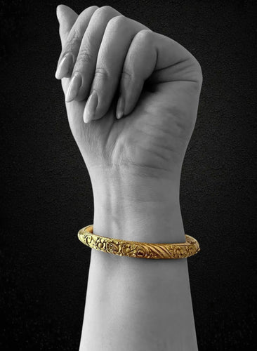 Bracelet Bracelet vintage en or fabriqué à partir d'un tube creux, début des années 1900 58 Facettes