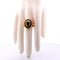 Bague 56 Anello vintage en or jaune 18 kt avec grenats 58 Facettes
