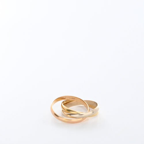 Bague 45 CARTIER - Bague Trinity or blanc, or jaune et or rose 58 Facettes 98054