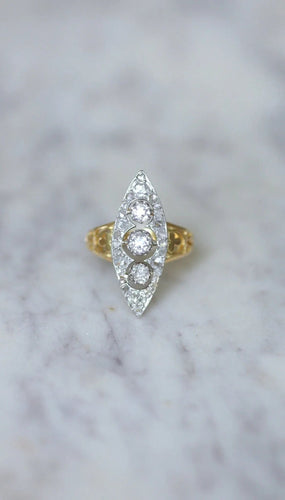 Bague Bague marquise trèfle diamants 58 Facettes