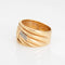 Bague 58 Bague bandeau or jaune diamants 58 Facettes G13497