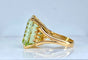 Bague en or jaune et béryl vert 20 carats