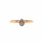 Bague Solitaire Goutte et pavage de diamants or jaune 18k 58 Facettes