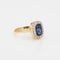Bague 53.5 Bague Saphir Diamant Vintage Pierre Précieuse Fiançailles Or Jaune 58 Facettes G13425