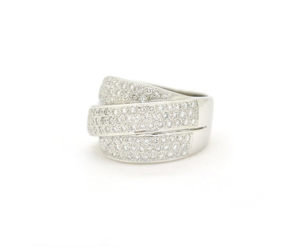 Bague 56 Bague bandeau avec diamants de 1,40 ct 58 Facettes
