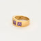 Bague 54 Bague jonc or jaune et améthyste 58 Facettes CHAL01992