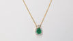 Collier Collier pendentif en or jaune, émeraude et diamants 58 Facettes 31962