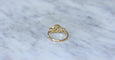 Bague 57 Bague Belle Epoque Infini Diamants sur Or jaune et Platine 58 Facettes