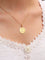 Pendentif Médaille amour Augis ronde striée Plus qu'hier moins que demain or jaune diamants rubis 58 Facettes J620