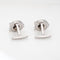 Boutons de manchette Boutons de manchette Cartier C en quartz fumé et argent sterling palladié, bijoux pour homme 58 Facettes G13944