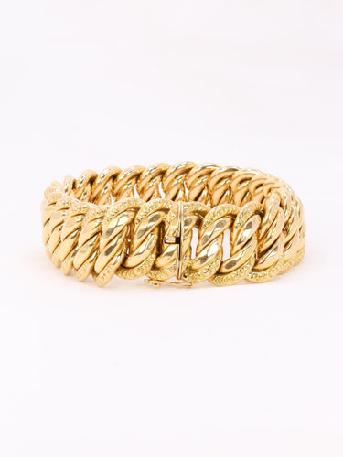 Bracelet Bracelet maille américaine or jaune 2 cm 58 Facettes 1165.1